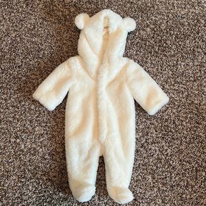 Janie & Jack Faux Fur Bear One Piece